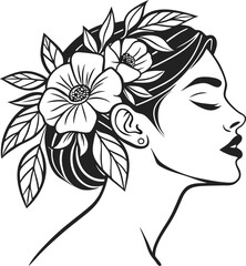 A women monochromatic of a illustration
