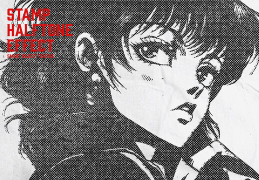 Stamp Halftone Effect with Generative AI