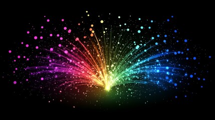 Colorful Abstract Fireworks with Bright Sparkles