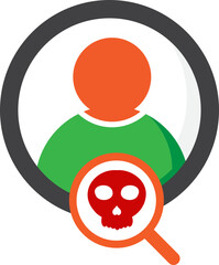 user with skull icon