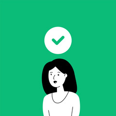 woman with good mental health or happy memory