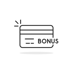 bonus reward icon with thin line card
