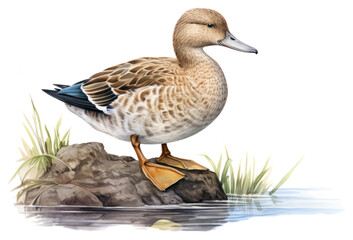 Fototapeta premium PNG Animal bird duck anseriformes.