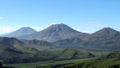 Fototapeta premium Peaceful Scene at the Avenue of Volcanoes