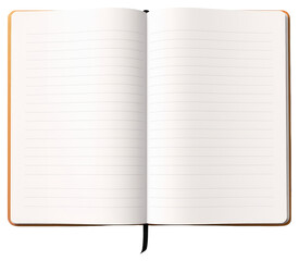 PNG Open lined notebook publication diary paper.
