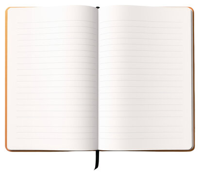 PNG Open lined notebook publication diary paper.