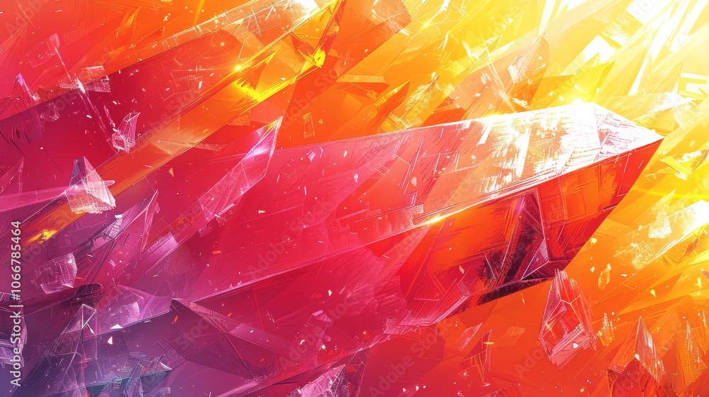 Aufkleber an abstract display of orange and pink hues creating a vibrant background with a frosted glass effec