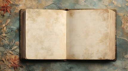 Open ledger with expense entries, representing personal financial management and budget tracking with side empty space for text