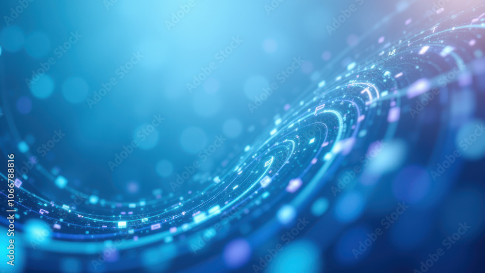 Aufkleber abstract ci/cd tech background with vibrant light effects and starbursts.