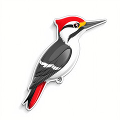 Obraz premium Cute Cartoon Woodpecker 3D Illustration