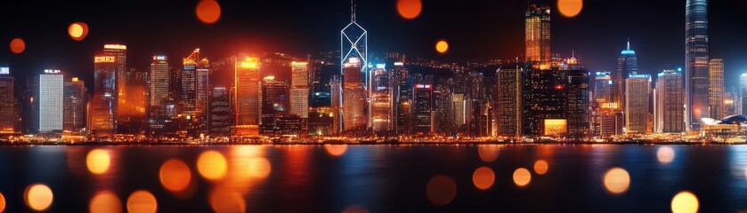 Obraz premium Abstract High-Tech Cityscape Representing Innovation and Futuristic Urban Development