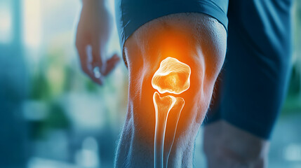 Lateral Xray of knee showing small bone chip