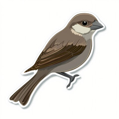 Obraz premium Cute Sparrows Cartoon Illustration in 3D Style