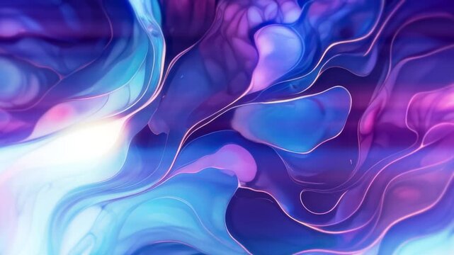 Abstract alcohol ink blue marble animated texture