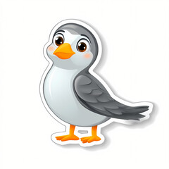 Obraz premium Cute 3D Cartoon Pigeon Illustration