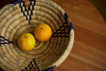カゴに残った2個のみかん