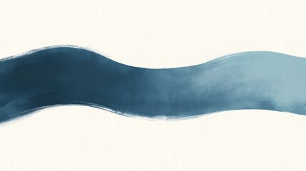 Abstract Brushstroke: Blue and White