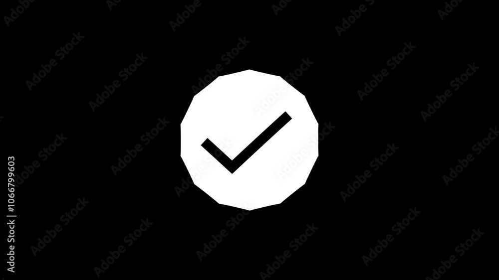 Poster check mark on transparent background. check mark symbol.