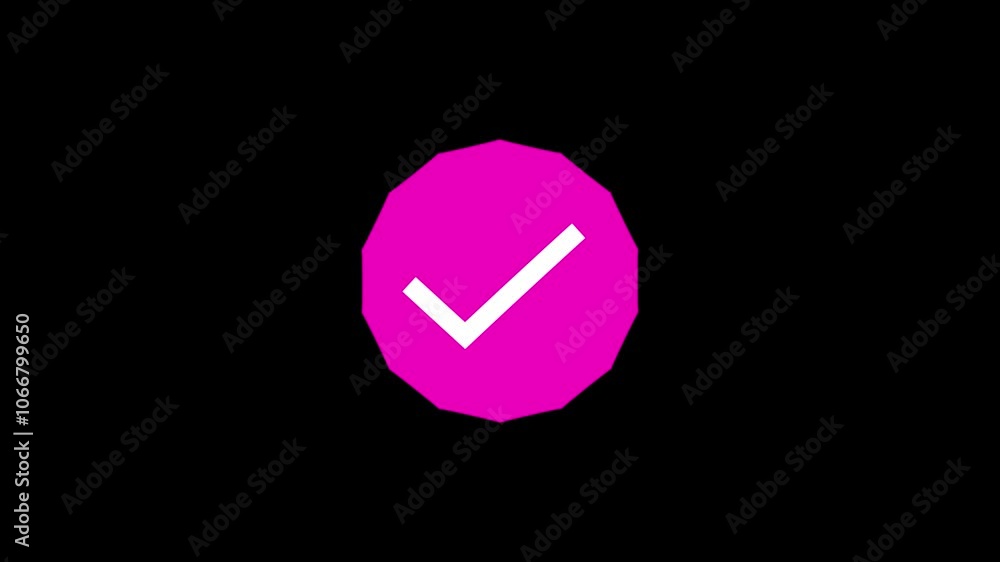 Poster check mark icon animation.yes tick. correct check mark symbol.