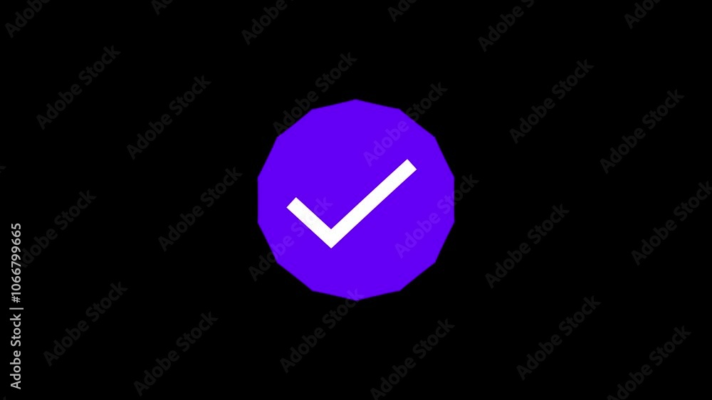 Poster check mark icon animation.yes tick. correct check mark symbol.