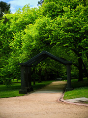 Park with entrance with footpath