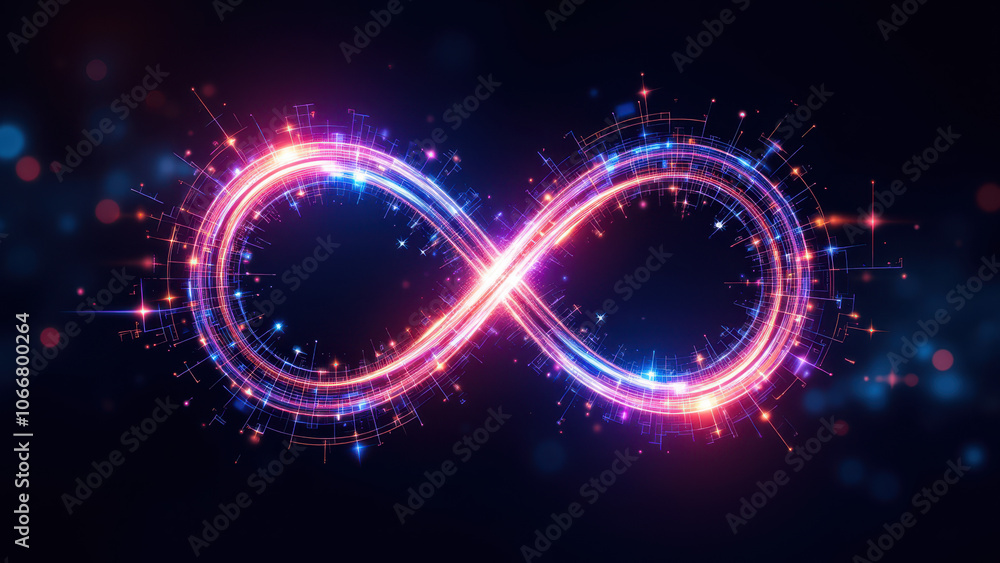 Poster ci/cd loop with colorful digital burst.