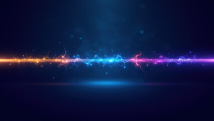 A mesmerizing graphic representation of a continuous integration and deployment pipeline with vibrant lights.