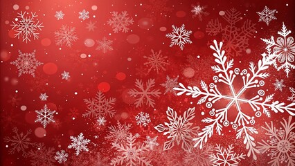 Abstract red Christmas background with snowflakes

