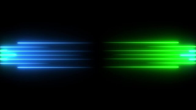 Abstract neon lights animated on a dark background. abstraction neon Lines moving down screen saver, background.
