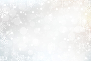Silver Christmas background with snowflakes. Christmas snowflake background. EPS 10