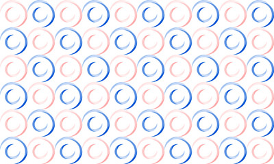background with circles, Blue and pink polka dot on white background, design for fabric printing as repeat pattern, o ring, chessboard, checkerboard