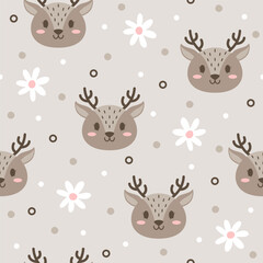 Pretty Deer Vector Pattern Fashion Designs