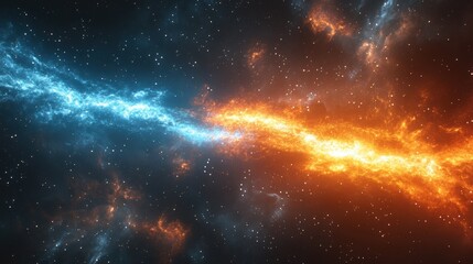 Fototapeta premium Celestial Trail Futuristic Light Speed Pursuit