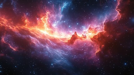 Fototapeta premium Cosmic Harmony Symphonic Light in Space