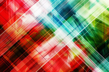 Multicolored abstract pattern with vivid red, green, blue, and yellow intersecting lines, creating a lively and energetic texture perfect for holiday celebrations and decorative backgrounds.
