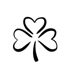 St. Patrick's Day. Retro Style Emblems leaf clover