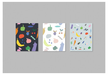 Set Of Seamless Patterns Layout