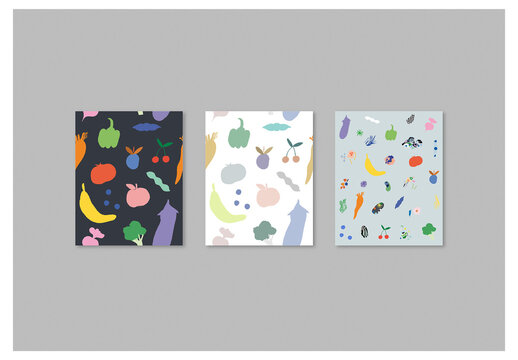 Set Of Seamless Patterns Layout