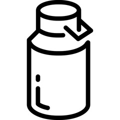 Illustration of a vintage milk jug commonly used for dairy delivery in rural settings, showcasing a time-honored farming tradition