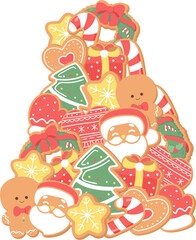 Christmas cookies pile.