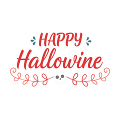 happy hallowine lettering