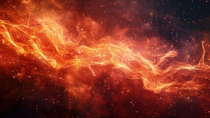 Abstract Fire Background with Vibrant Flames and Intense Heat Effect