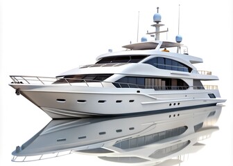Fototapeta premium luxury yacht isolated on white