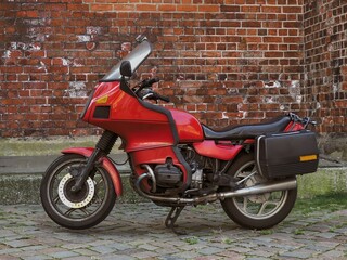 Motorcycle parked on the street