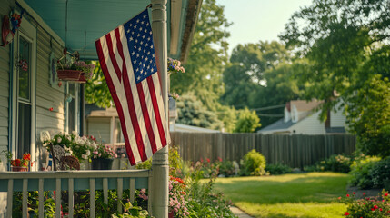 American flag USA national veteran memorial day fourth of July remember and honor background