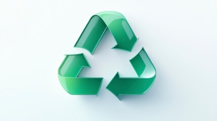 Obraz premium Simple Yet Bold Flat Design of Recycling Symbol