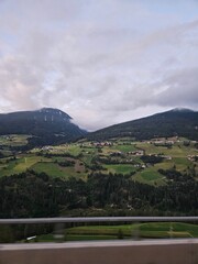 Fototapeta premium landscape with mountains and clouds