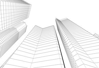 Fototapeta premium Architecture building. Design background vector illustration