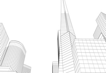 Fototapeta premium Architecture building. Design background vector illustration