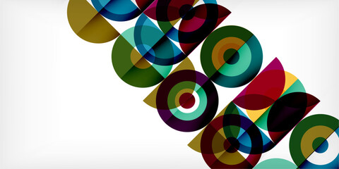 Colorful circle abstract background. Template for wallpaper, banner, presentation, background